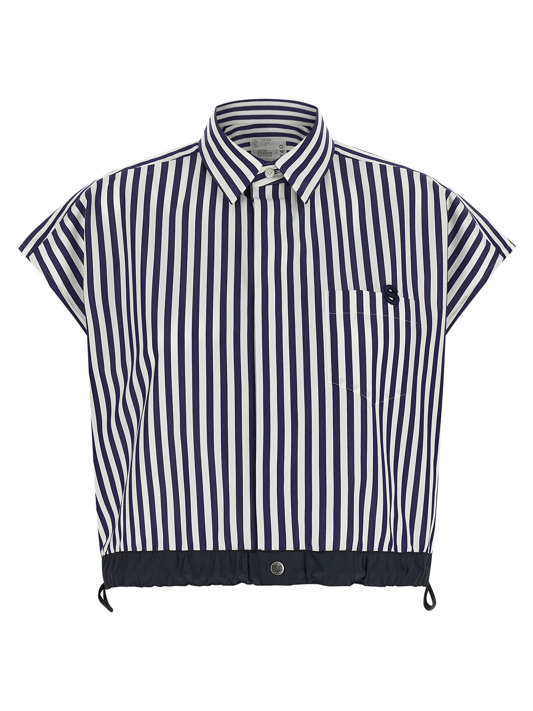 Sacai Cropped Shirt Camicie - Blu | d05d49e01eca964a5b53db4f3c0c652968b3fc55