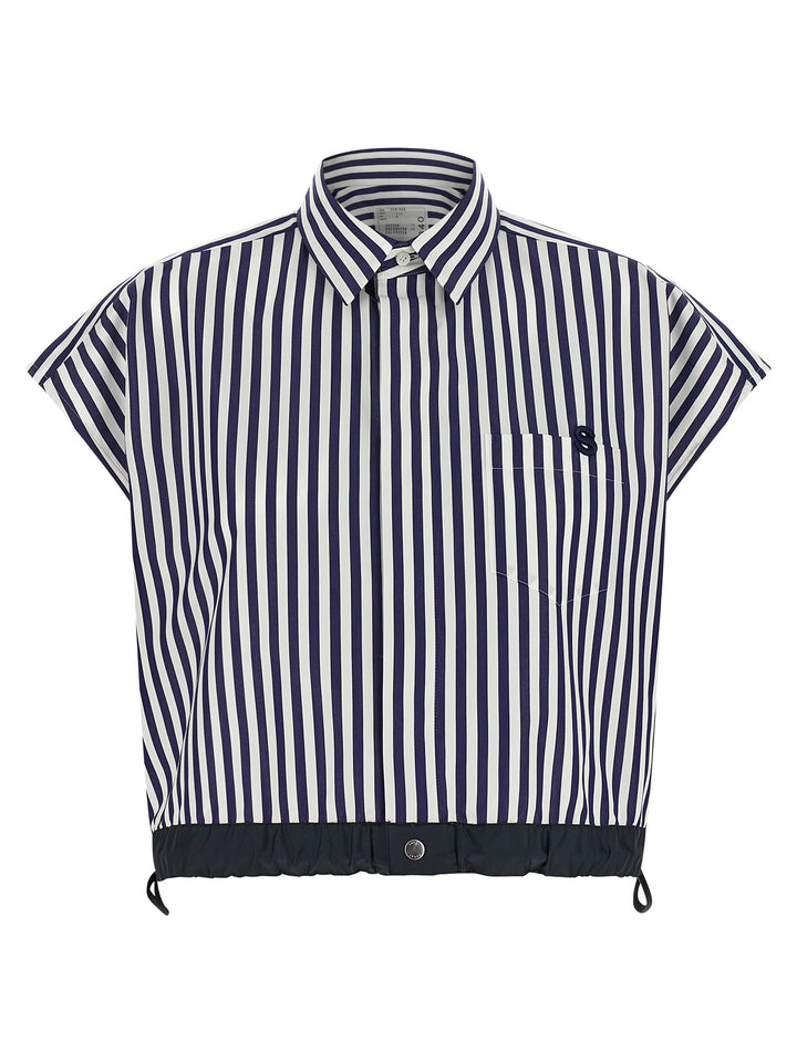 Sacai Cropped Shirt Camicie - Blu | d05d49e01eca964a5b53db4f3c0c652968b3fc55