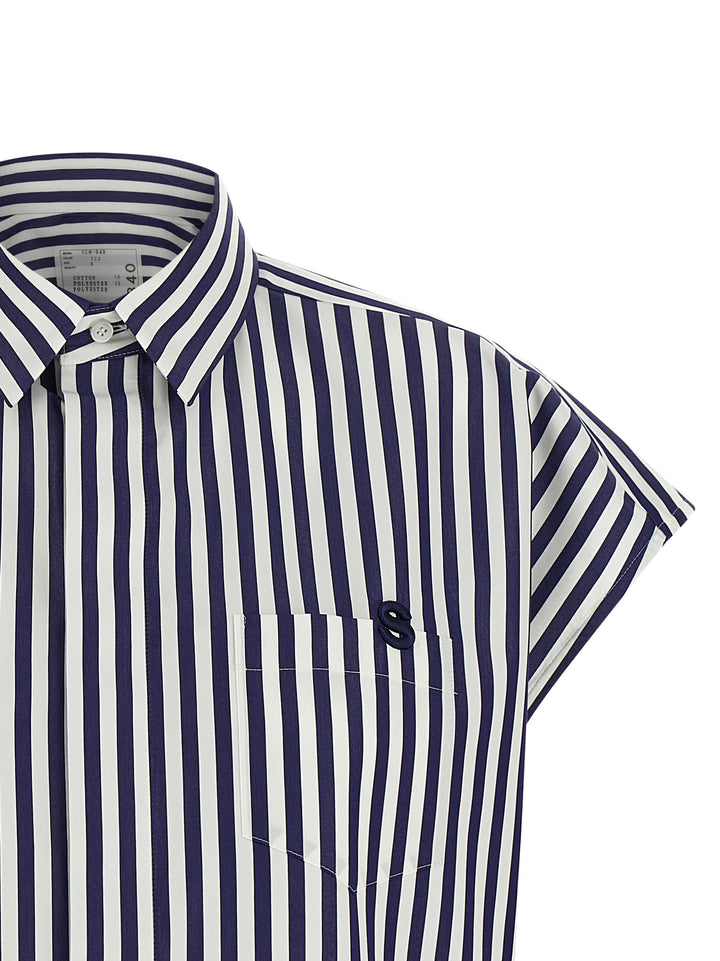 Sacai Cropped Shirt Camicie - Blu | fcfdbbf7bef4a3ae86797d568e64a20512f63830