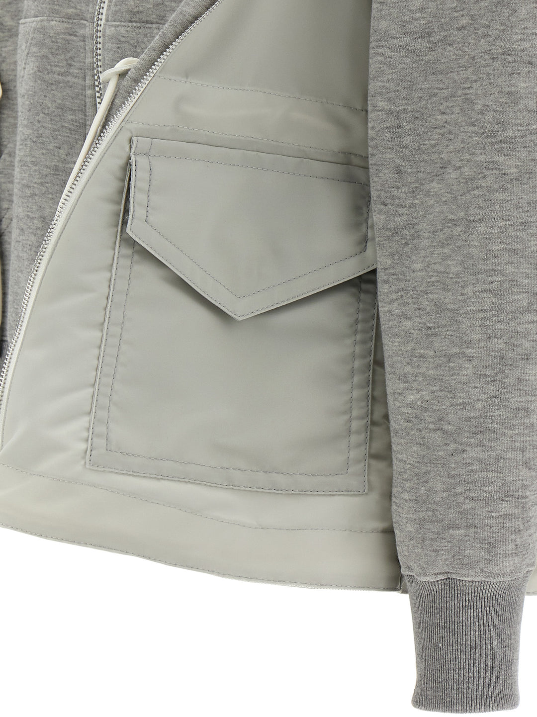 Sacai Sponge Felpe - Grigio | 2b5acefb73ac185ac04780a36c3eb76898f3219c