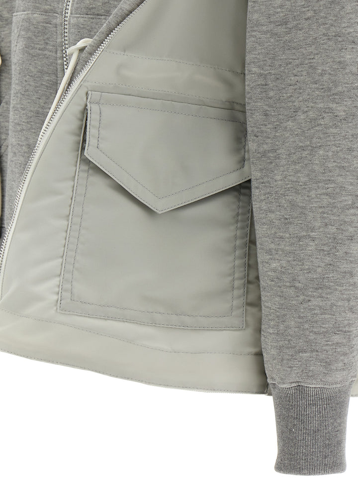 Sacai Sponge Felpe - Grigio | 2b5acefb73ac185ac04780a36c3eb76898f3219c