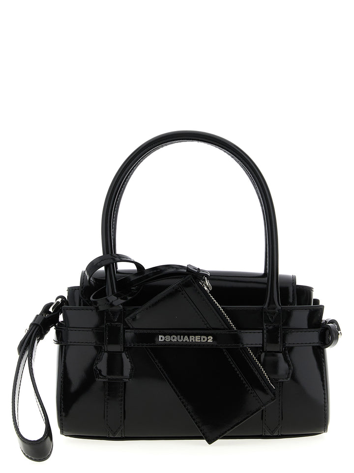 Dsquared2 Twin Mini Borse a Mano - Nero | 892c10eb9f55bae71b3ecf0a69fb3969f2c95078