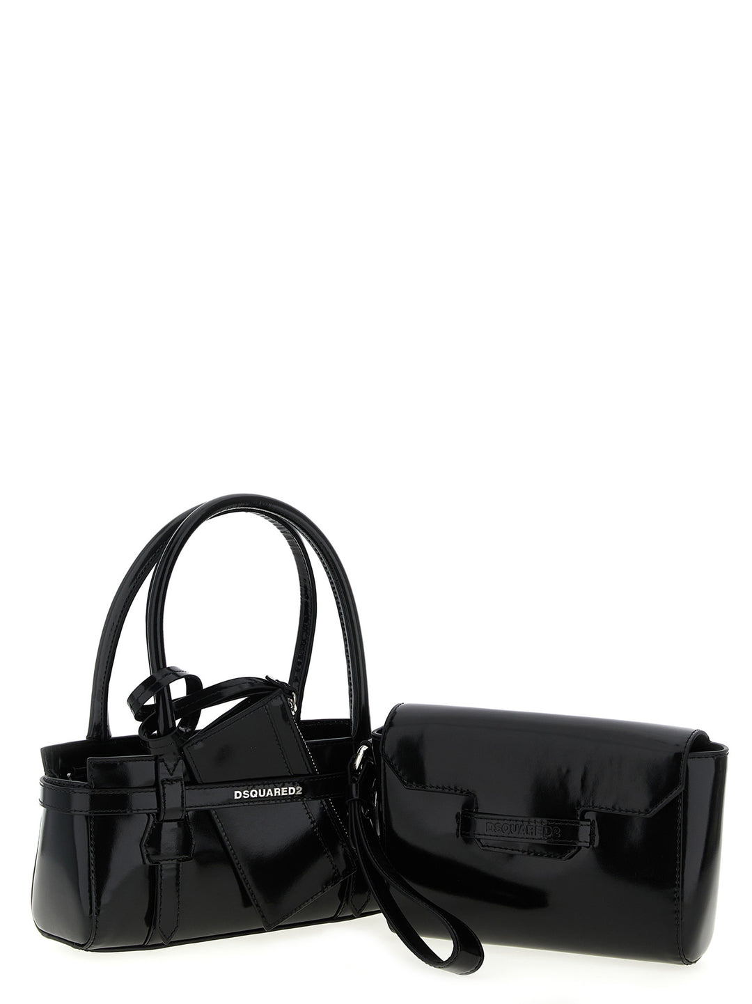 Dsquared2 Twin Mini Borse a Mano - Nero | 41d28b2c78889f031eb922b0a2f507786d3dbde4