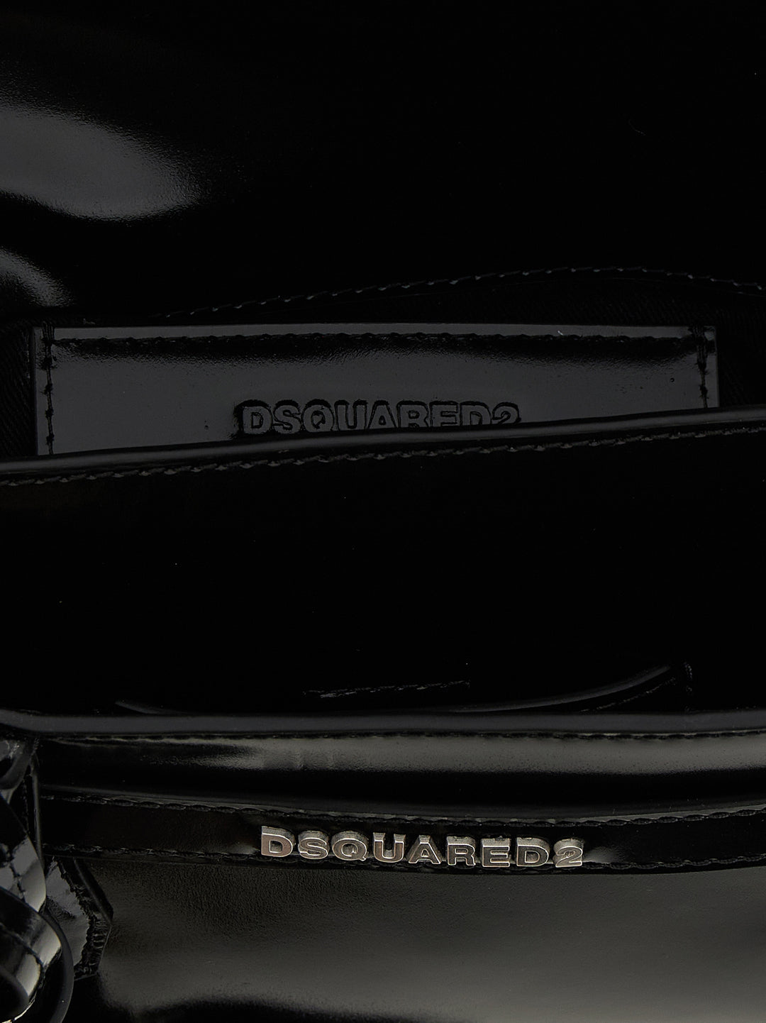 Dsquared2 Twin Mini Borse a Mano - Nero | 377fb9be8642d9133cf8887f1d05917a76ed0483