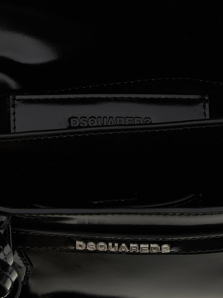 Dsquared2 Twin Mini Borse a Mano - Nero | 377fb9be8642d9133cf8887f1d05917a76ed0483