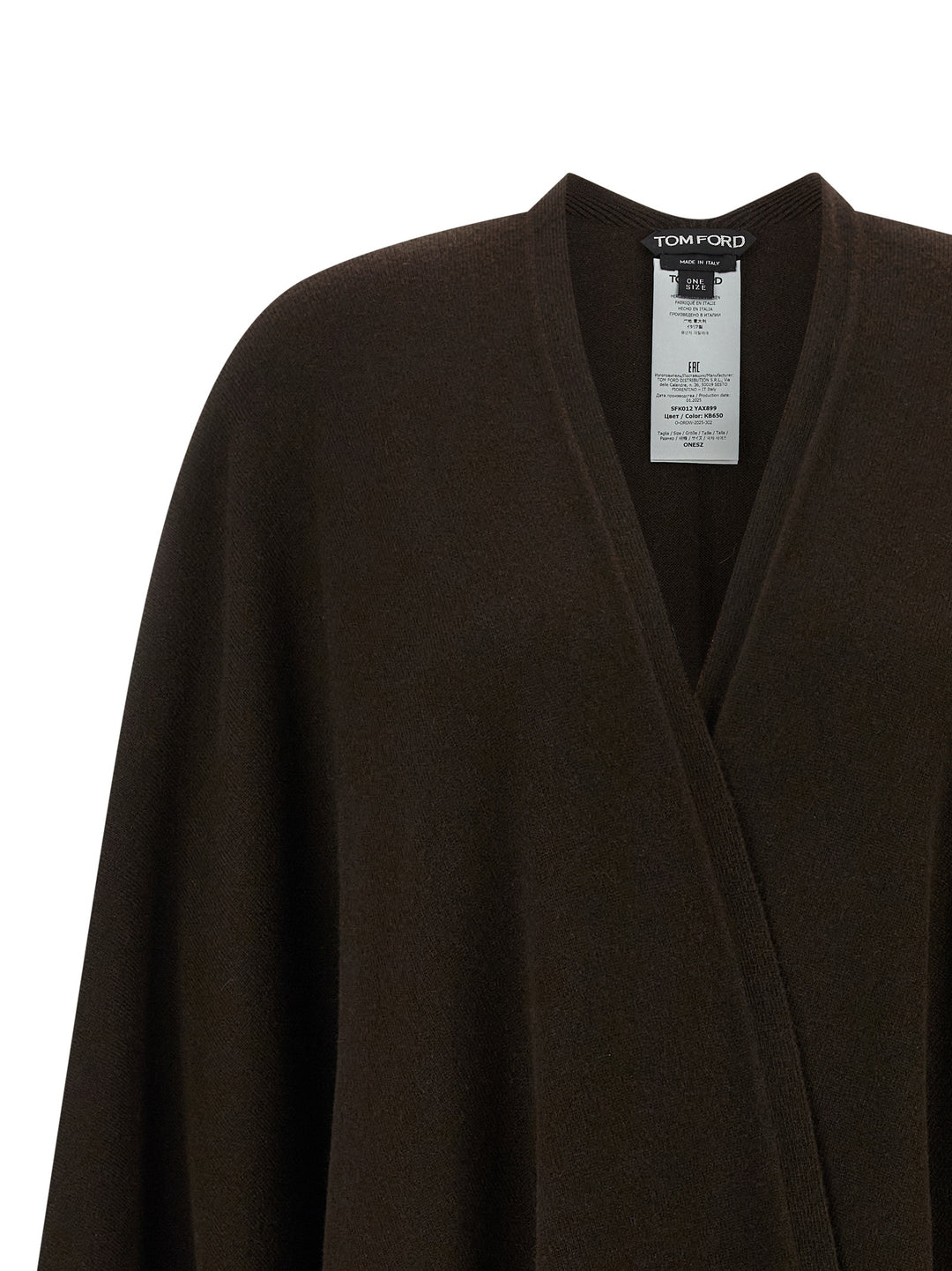 Tom Ford Cashmere Poncho Mantelle - Marrone | 93fba2f838944e3e8be04217c855bfbbffa2312b