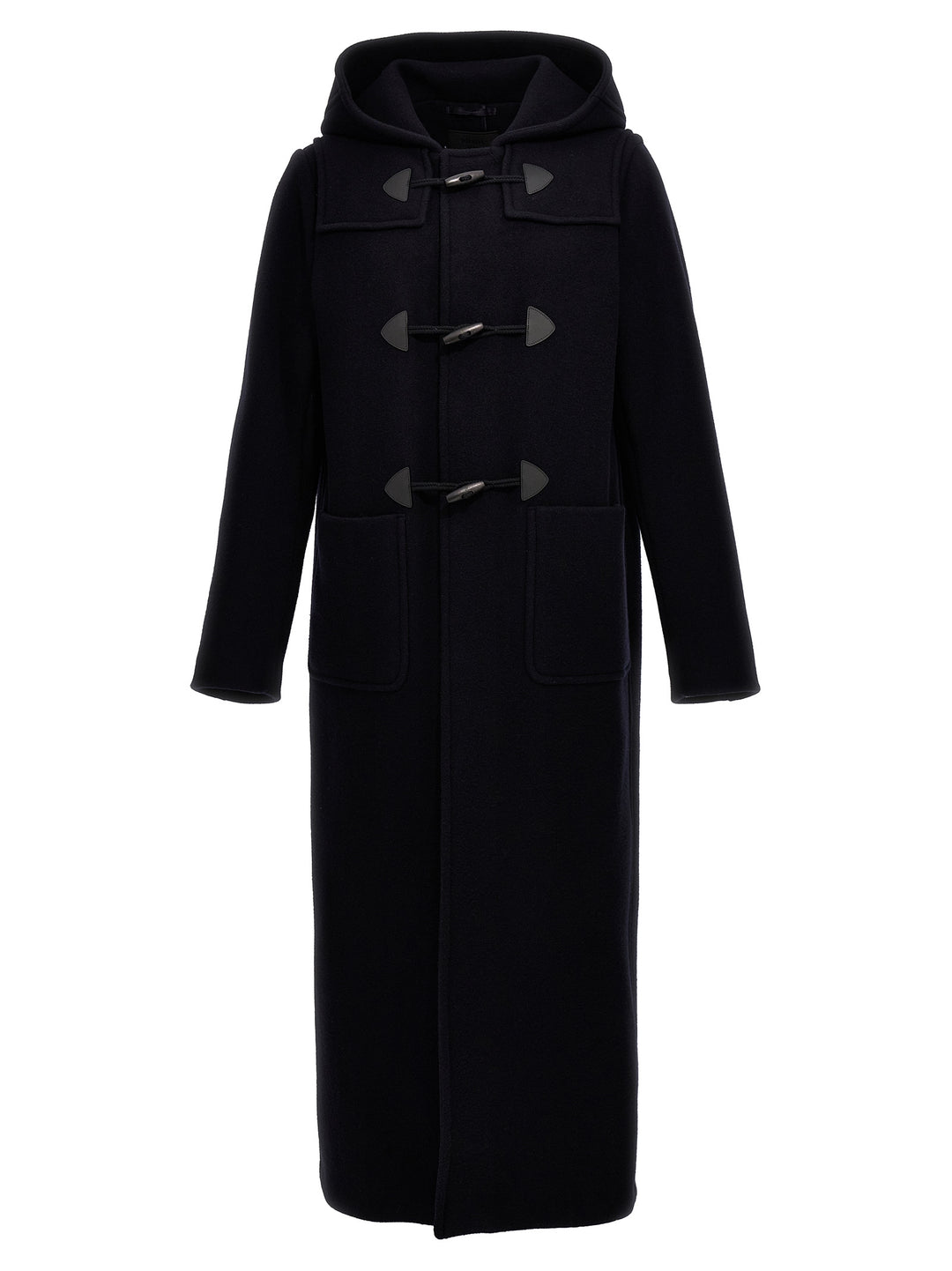 Prada Long Montgomery Coat Trench e Impermeabili - Blu | 6f12f7f216a207b7fa3a60dd51a90ae6c61a1092