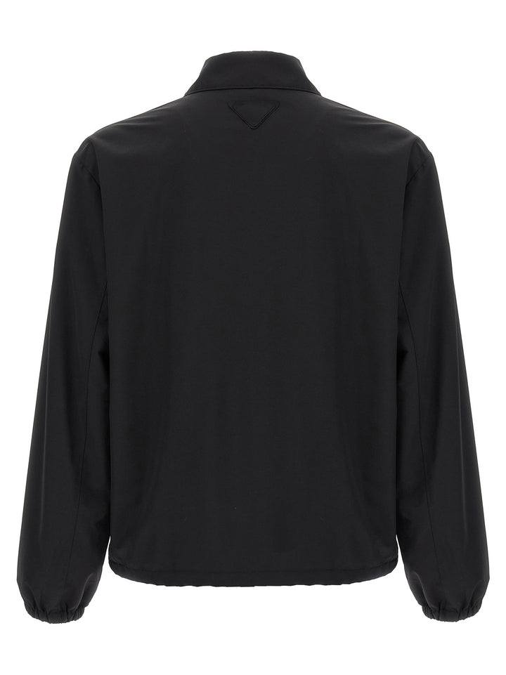 Prada Travel Wool Blouson Puffer Jackets - Nero | 641b7af885137cd3c050f483ed5dbb2f798c7ad9