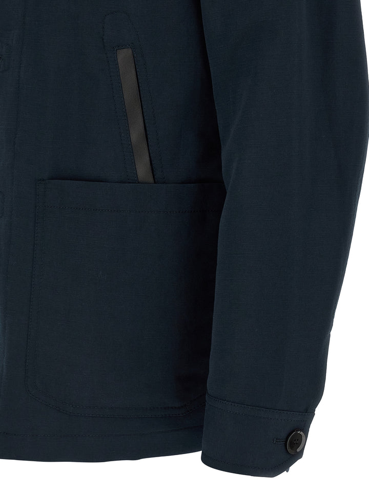 Brioni Desert Puffer Jackets - Blu | 578a95debe9f7bac5b0abdc0ea1b3efcb39b764b