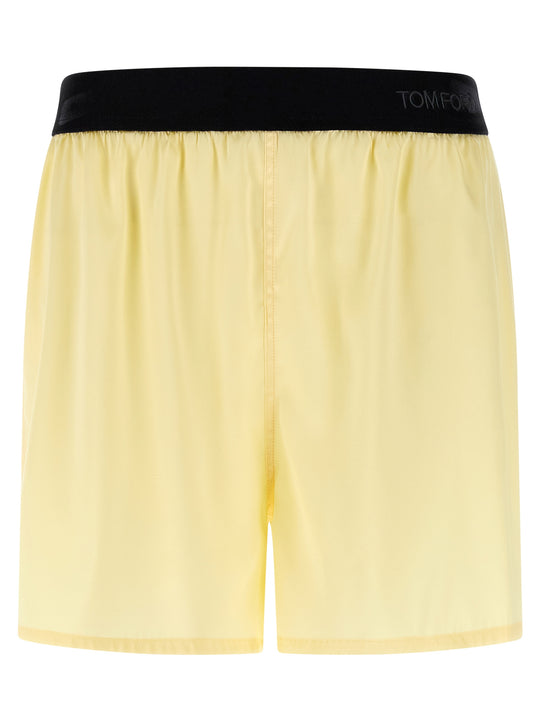 Silk Shorts Bermuda E Short Giallo