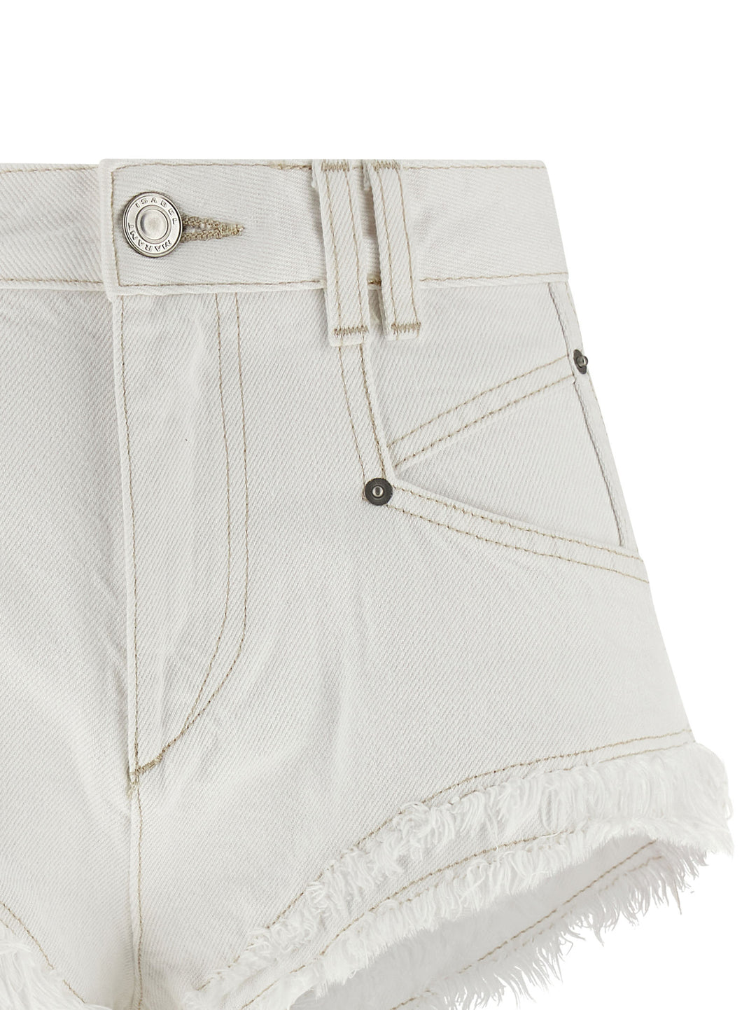 Isabel Marant Eneidala Bermuda e Short - Bianco | 118c6d6f04098bcdd9e3df4da12b4328a2a23033