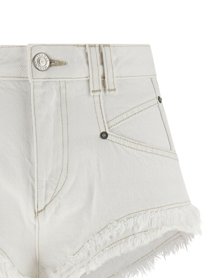 Isabel Marant Eneidala Bermuda e Short - Bianco | 118c6d6f04098bcdd9e3df4da12b4328a2a23033