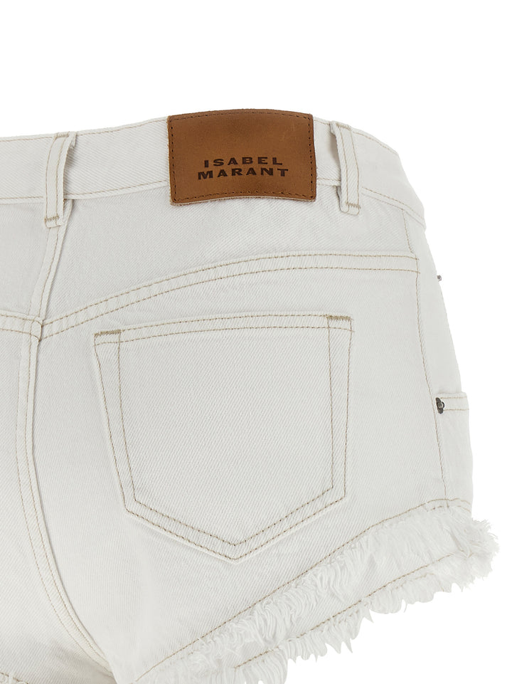Isabel Marant Eneidala Bermuda e Short - Bianco | b7f59266ecab3e8516fbb56bdb2804ebe5bc550d