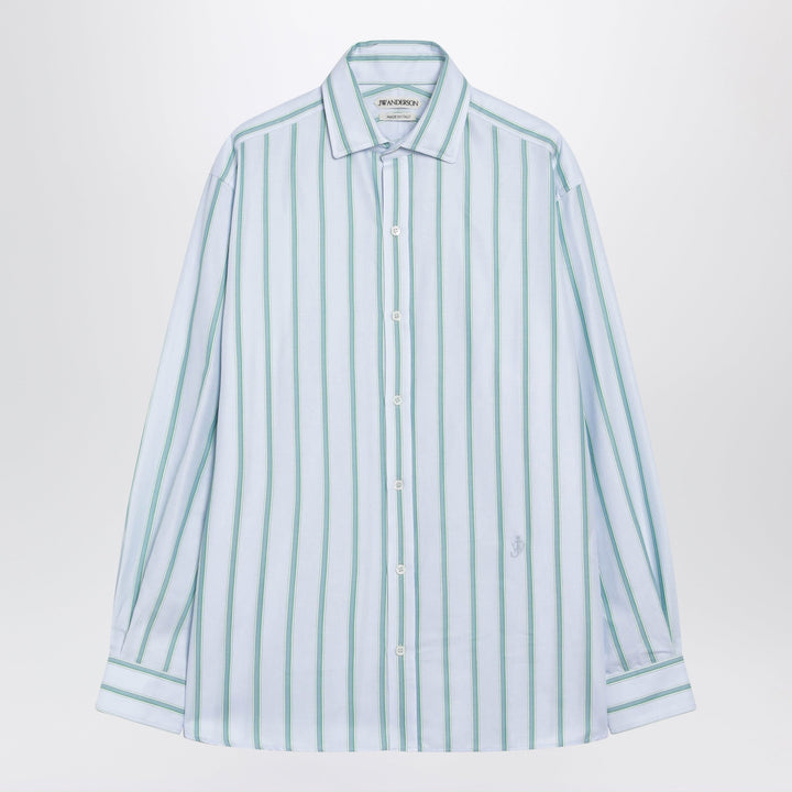 JW Anderson Chemise Bleu Clair Rayée en Coton