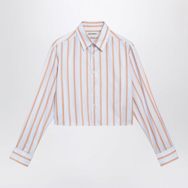 Cropped de Algodón Azul y Naranja