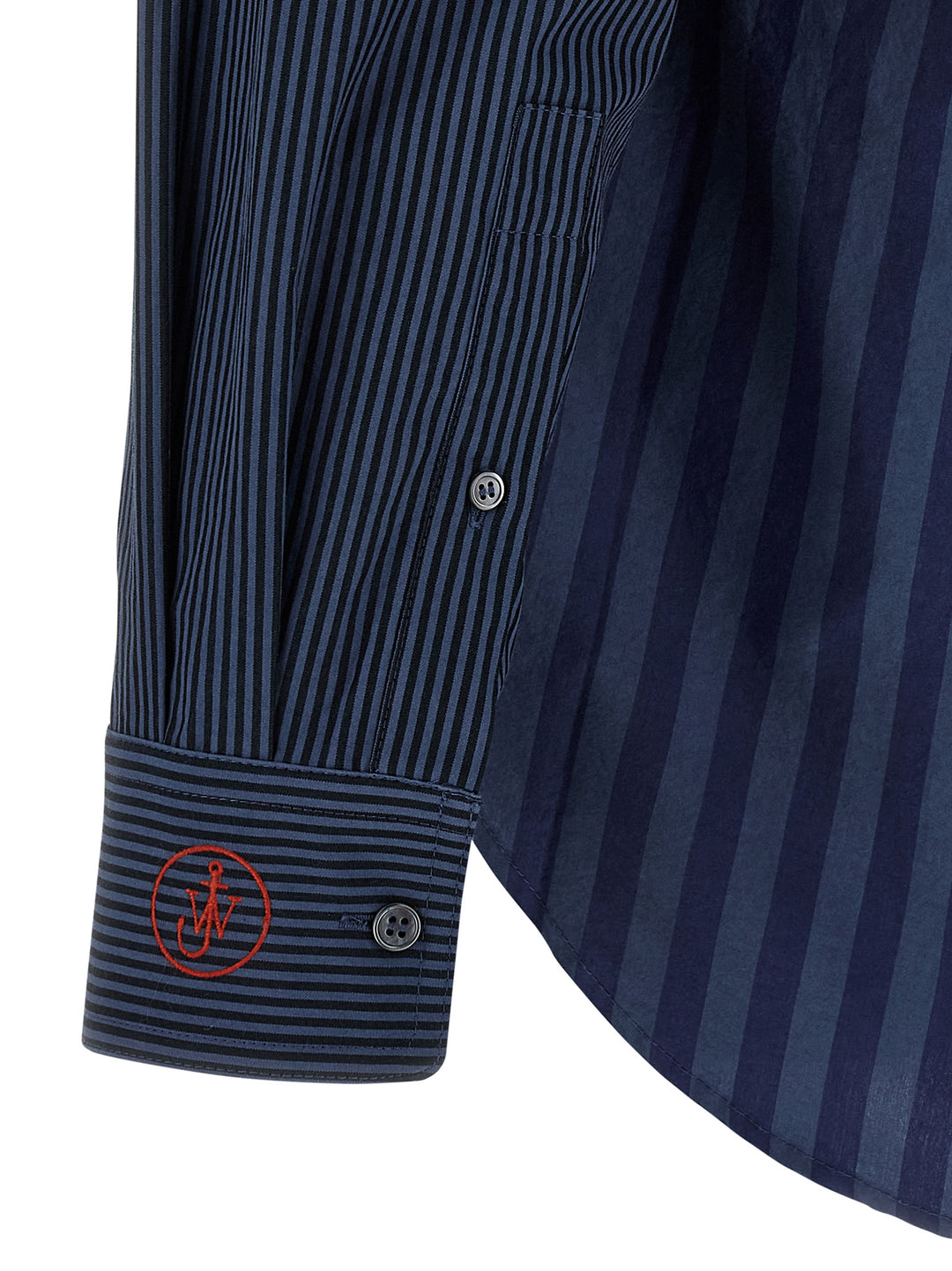J.W. Anderson Patchword Striped Camicie - Blu | c999b3f2bd789033694c8d5be59fec7d95792a4e