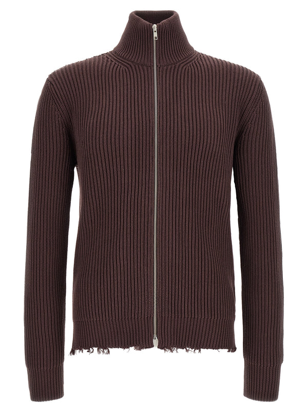 Ribbed Cotton Turtleneck Sweater Maglioni Marrone