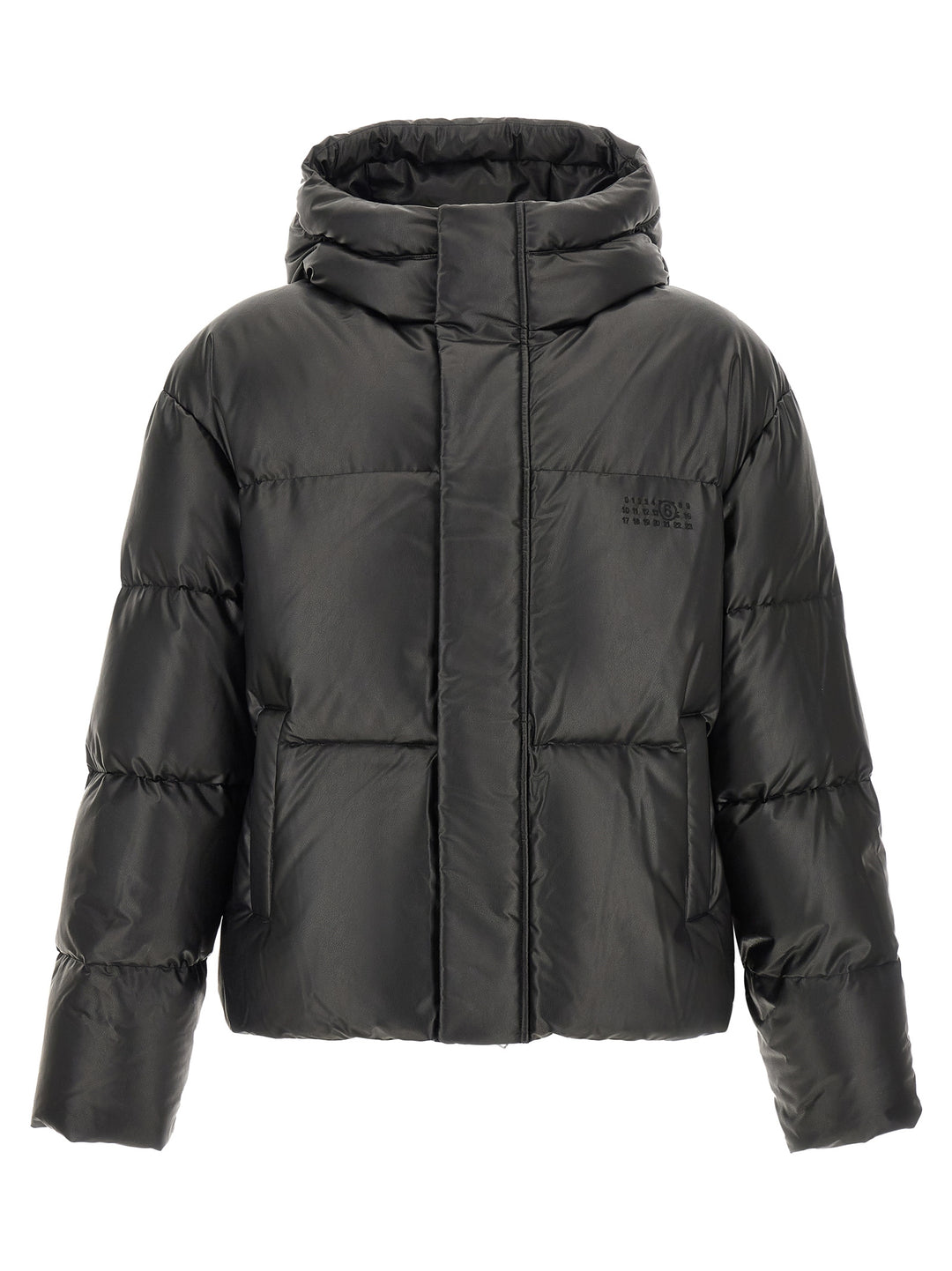 Mm6 Maison Margiela Lacquered Finish Down Jacket Puffer Jackets - Nero | d22dcb6e93829fe0081b19928efd0590b65e9aa4