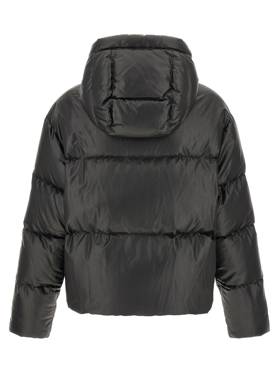 Mm6 Maison Margiela Lacquered Finish Down Jacket Puffer Jackets - Nero | 6cf2bfca1bee232ad46d2486ab07107c996ed1e0