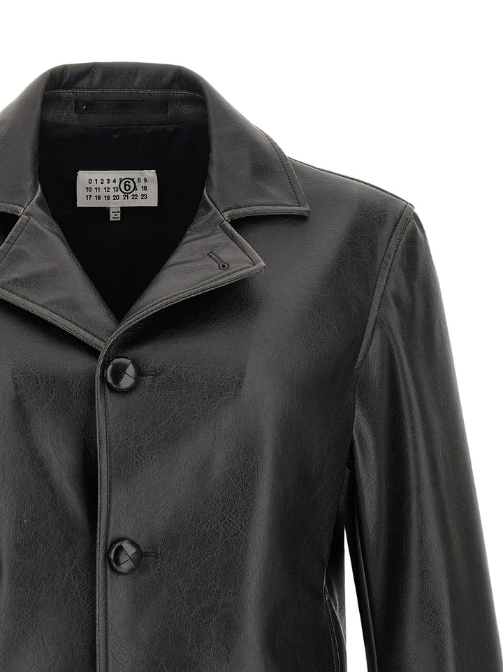 Mm6 Maison Margiela Western Carré Jacket Puffer Jackets - Nero | 67182361a047e4fb6e38efae9162d63de187e5fb