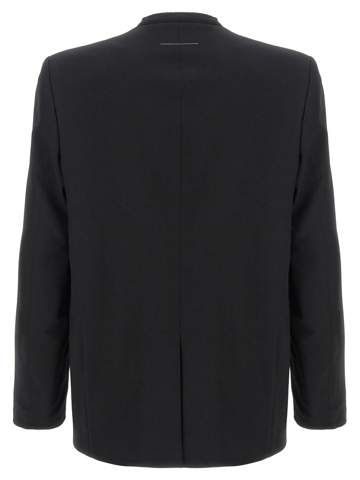 Mm6 Maison Margiela Single-Breasted Blazer - Nero | 48deccbb649dfbc26e413401564bf8b759ae1344