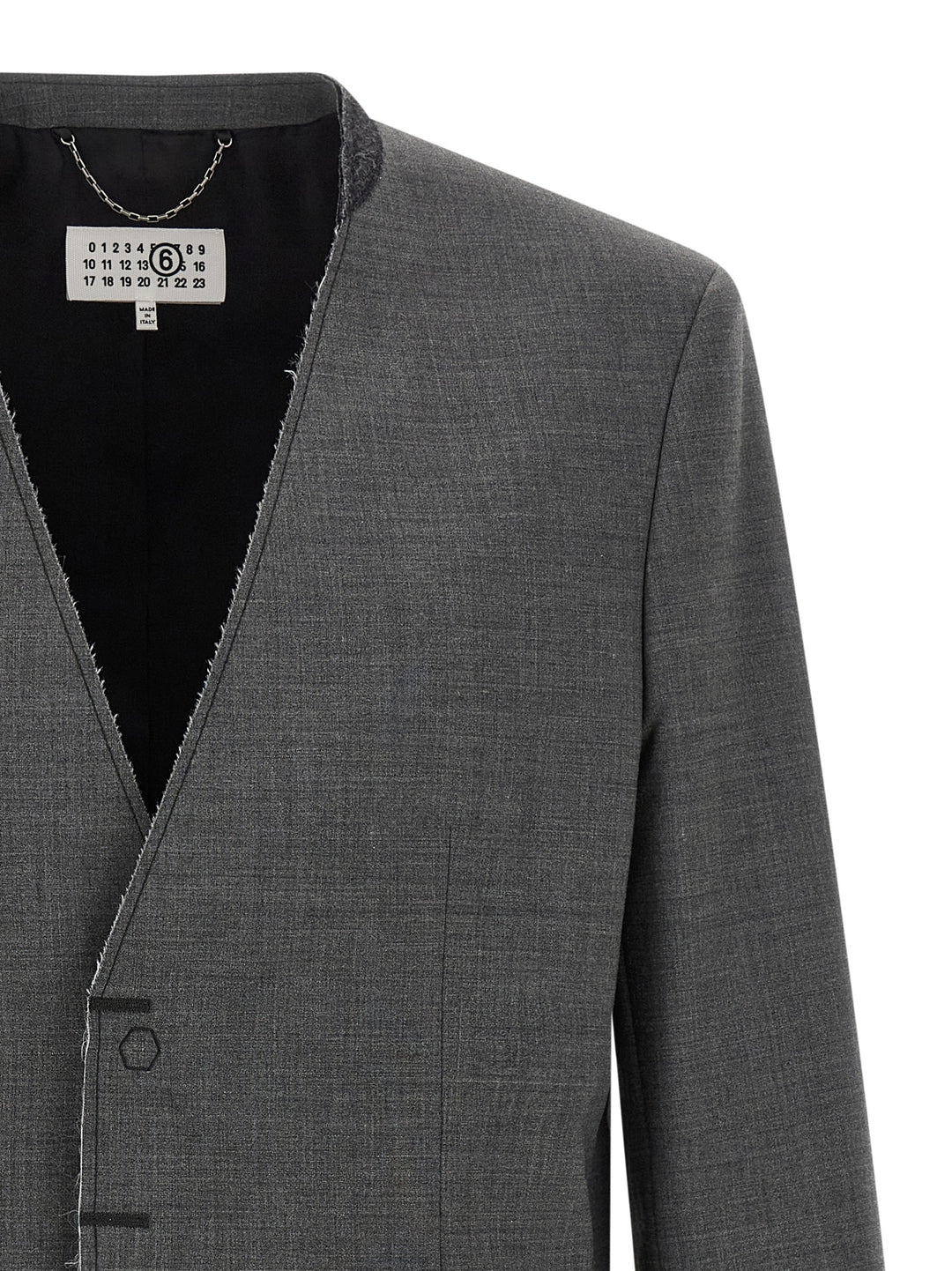 Mm6 Maison Margiela Wool Blazer - Grigio | bba86aed41e6faedd4b72b3edf6c93565e50d8bf