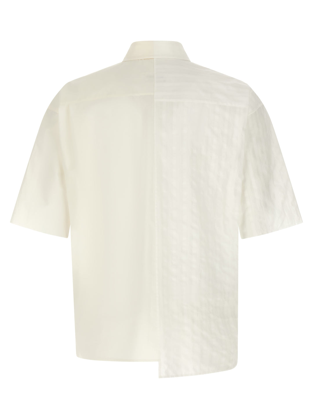 Mm6 Maison Margiela Bi-Material Shirt Camicie - Bianco | b1d632c168f865ab5c391ecab430217b2da129d9