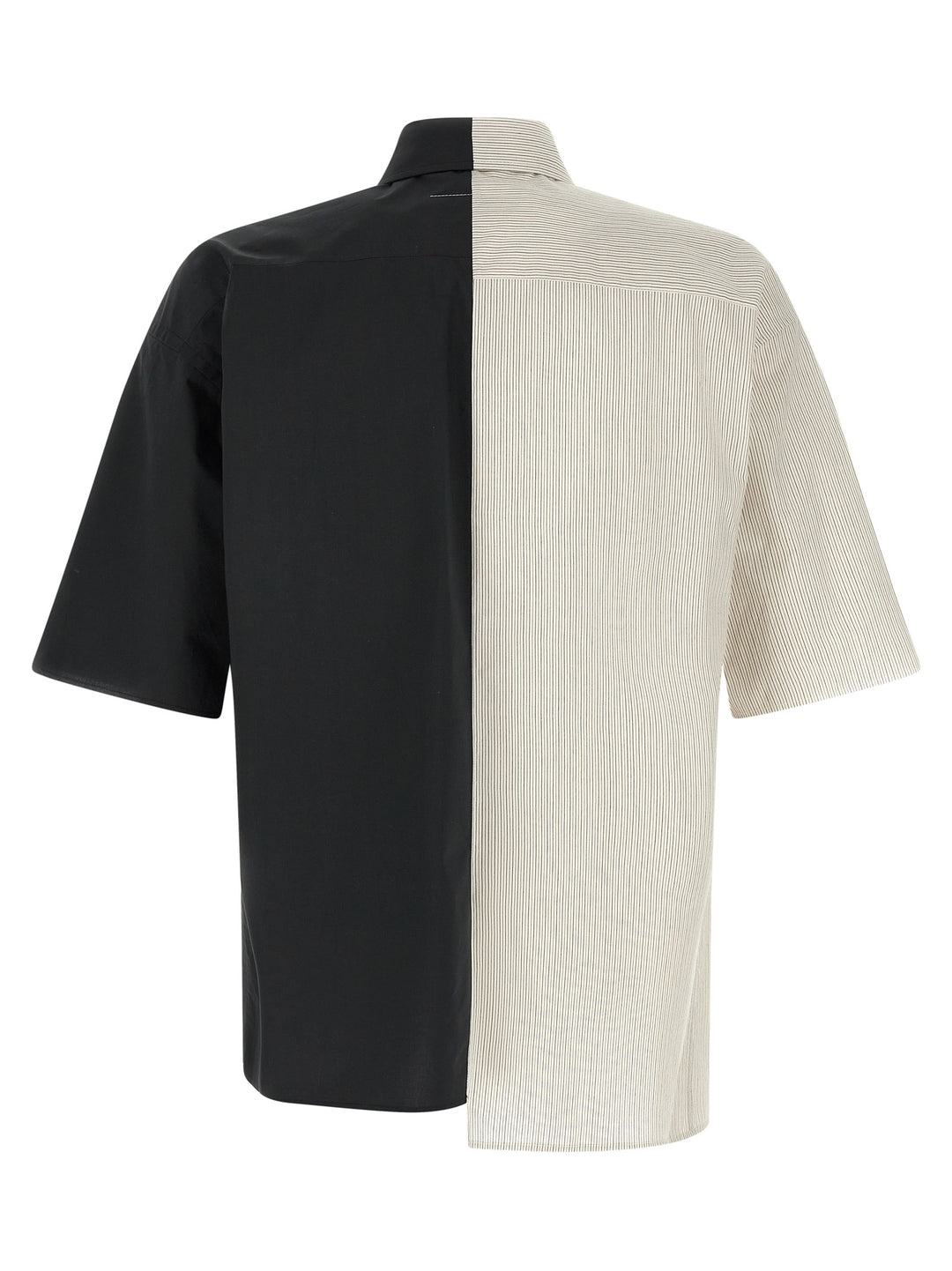 Mm6 Maison Margiela Patchwork Shirt Camicie - Nero | 07ff20d48001247021a110f2b424496257a7d3e4