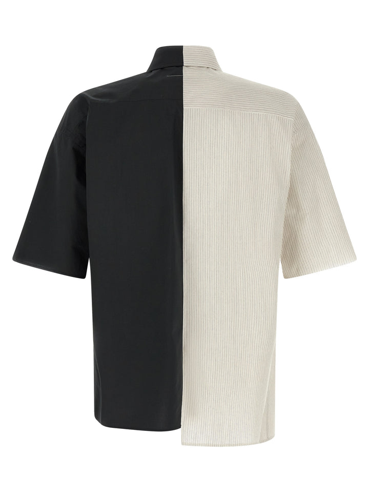 Mm6 Maison Margiela Patchwork Shirt Camicie - Nero | 07ff20d48001247021a110f2b424496257a7d3e4