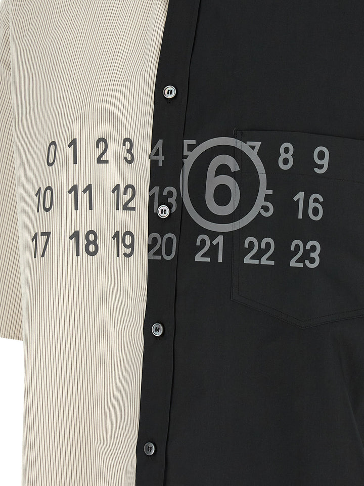 Mm6 Maison Margiela Patchwork Shirt Camicie - Nero | e4e1213eac977579c7d33b7bab2163f83b01eb7b