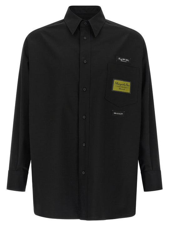 Jacquard Label Shirt Camicie Nero