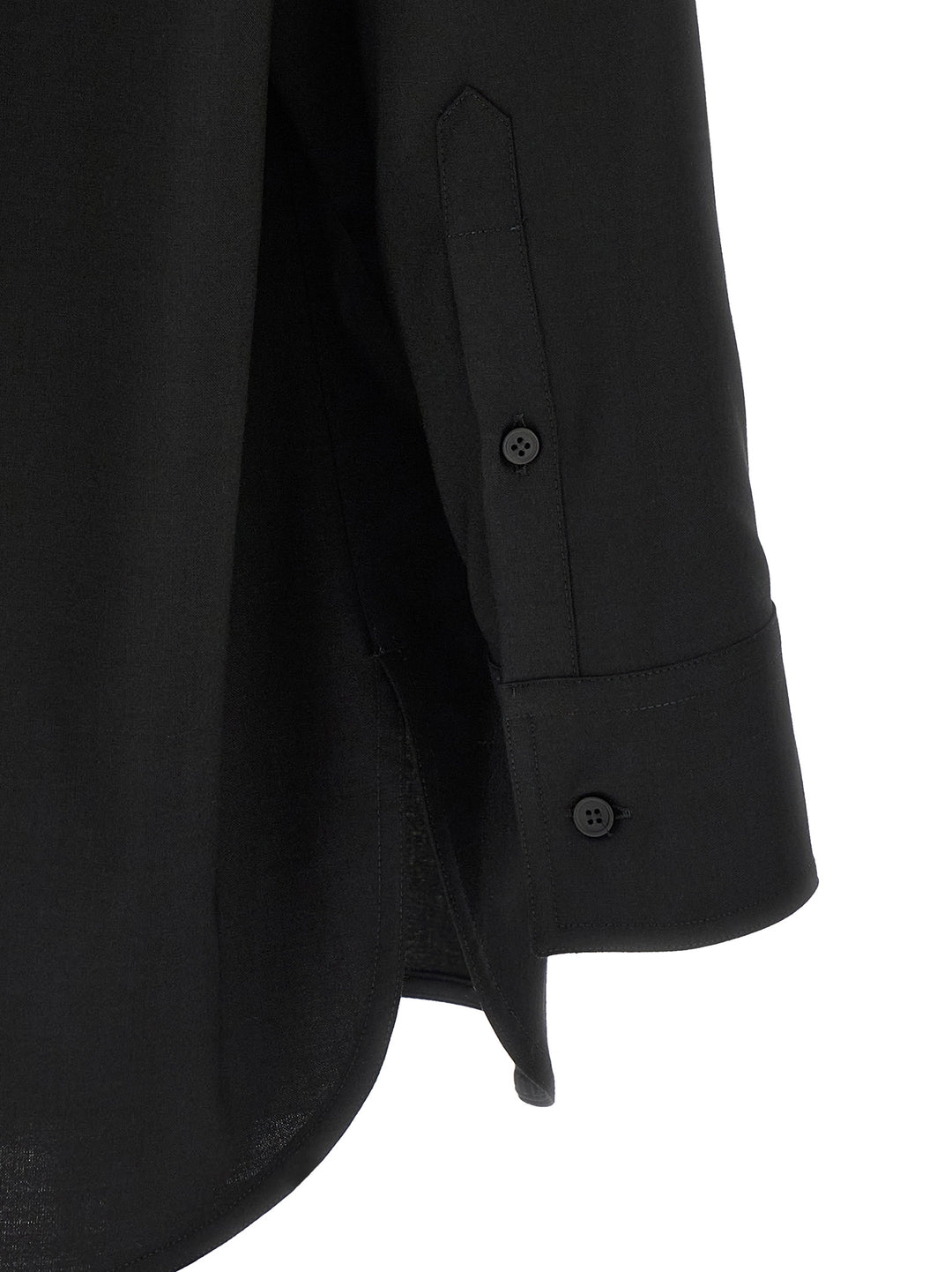 Mm6 Maison Margiela Jacquard Label Shirt Camicie - Nero | d721d583fd2ac0a561441b64f69d747ee298496d