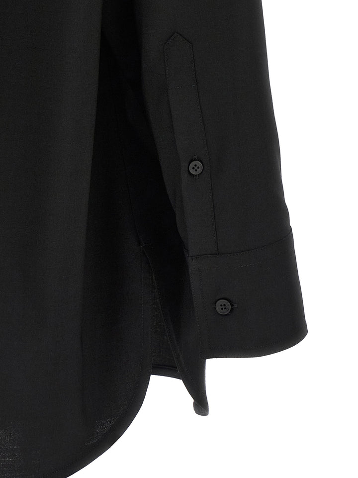 Mm6 Maison Margiela Jacquard Label Shirt Camicie - Nero | d721d583fd2ac0a561441b64f69d747ee298496d