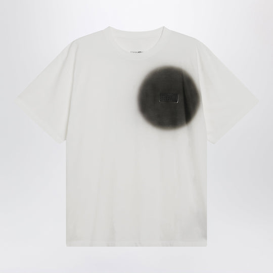 White T-Shirt With Spray Print