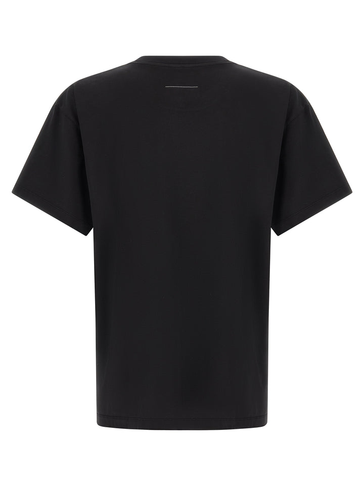 Mm6 Maison Margiela Logo Patch T shirt - Nero | 5dce43c2cb16ca2fb657ec79bb5423022d5cf4cd