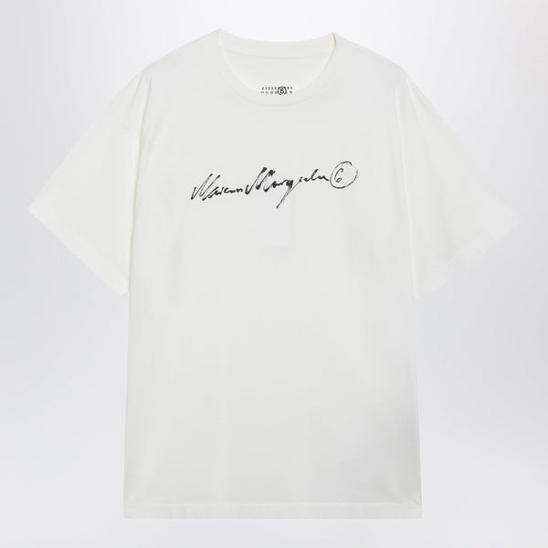 White T-Shirt With Logo Print