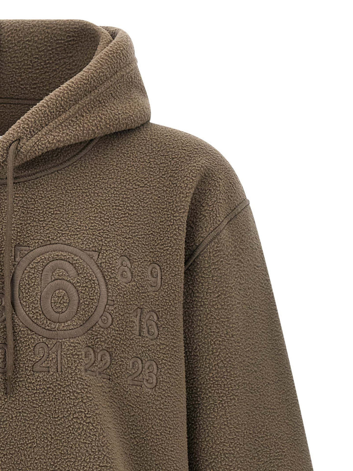 Mm6 Maison Margiela Fleece Felpe - Marrone | 116d2a37c97e57d9f583615907f32a951bc49624