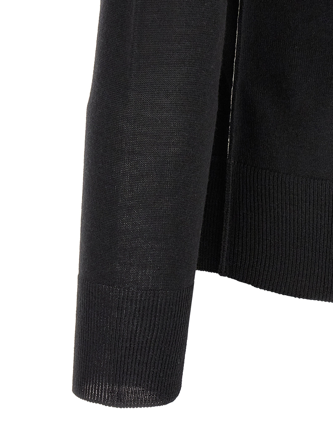 Mm6 Maison Margiela Turtleneck Sweater With Contrast Stitching Maglioni - Nero | e02757a7e7d852dd098ca896ed4b2e42be374d25