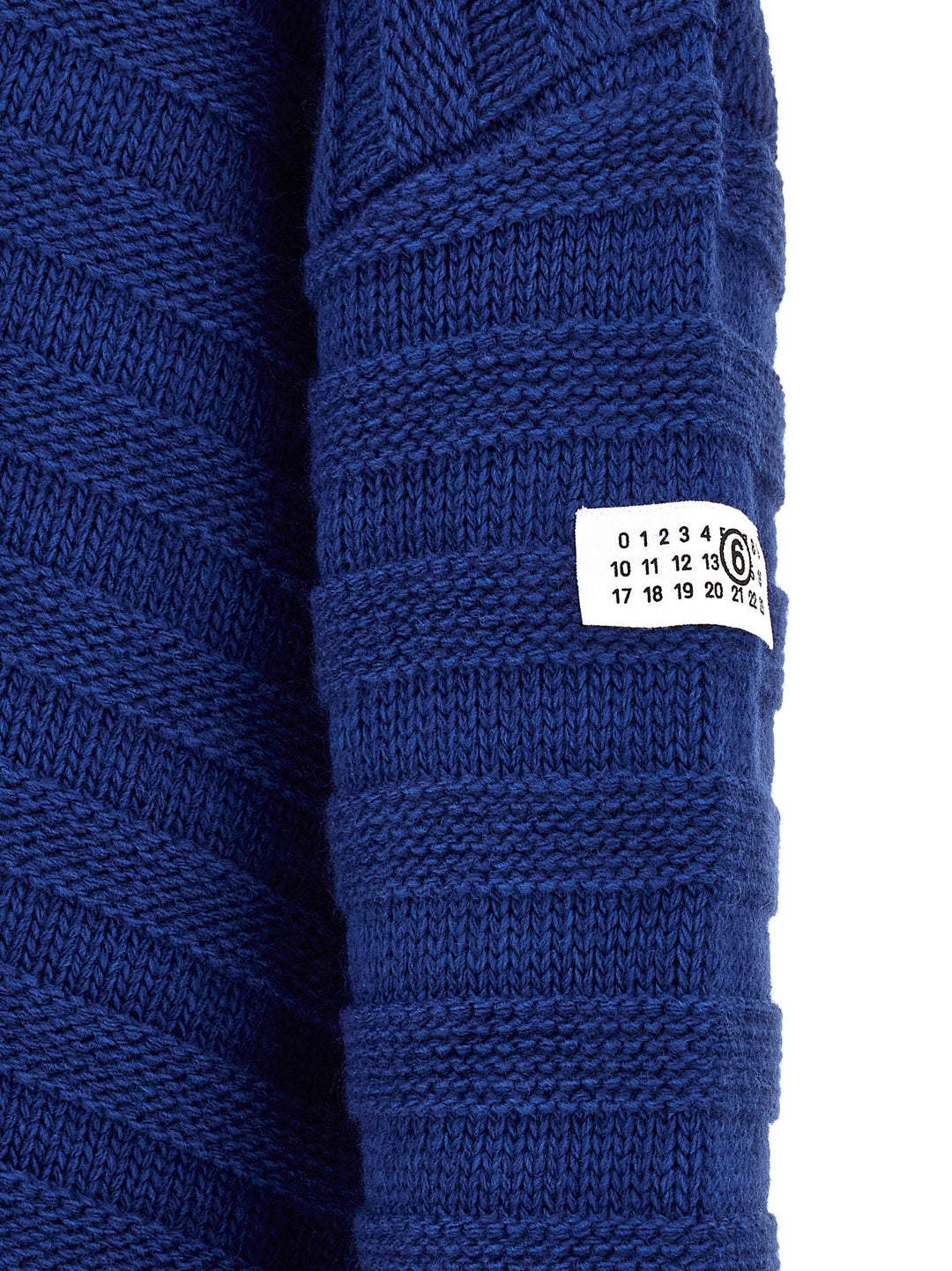 Mm6 Maison Margiela Distressed Wool Cardigan Maglioni - Blu | d4b6e1ac188e5084736486ef357bfc0808536b80