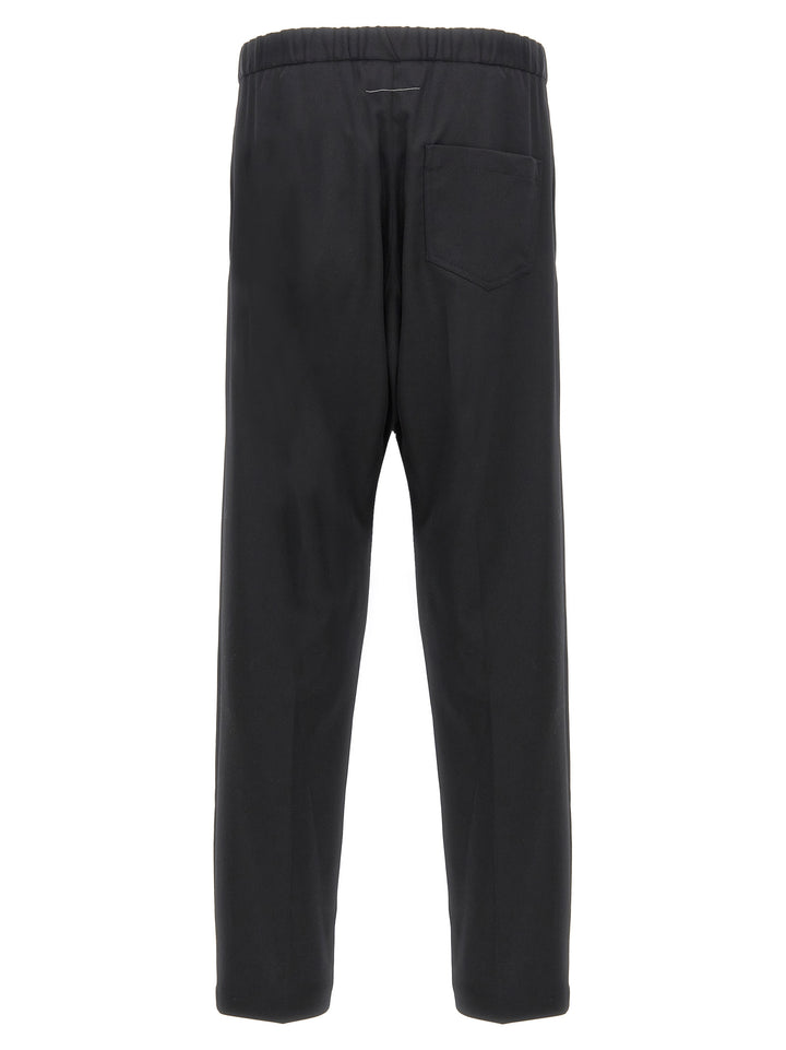 Mm6 Maison Margiela Wool Pantaloni - Nero | 764b8e2eea2488e155307b5c20fd93528d58c2c0