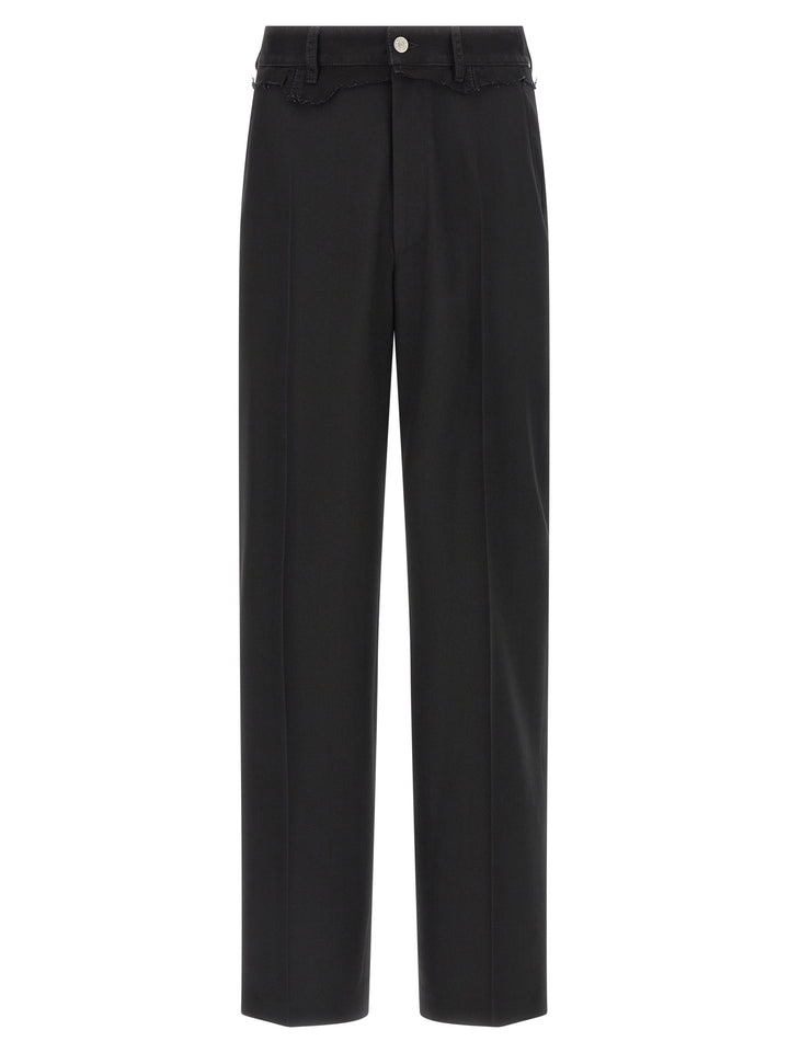 Mm6 Maison Margiela Denim Insert Pantaloni - Nero | d6ff63a0a1d724e269969f89e4e9345e314bce9b