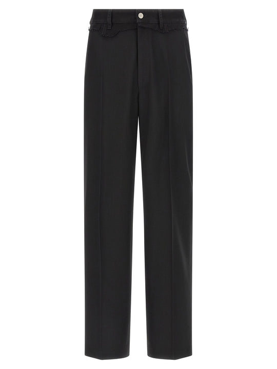 Denim Insert Pantaloni Nero