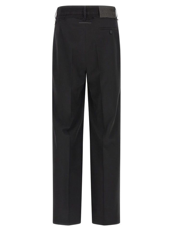 Mm6 Maison Margiela Denim Insert Pantaloni - Nero | 465ddf1ac0d856513e1b9943c0c506ec7140032e