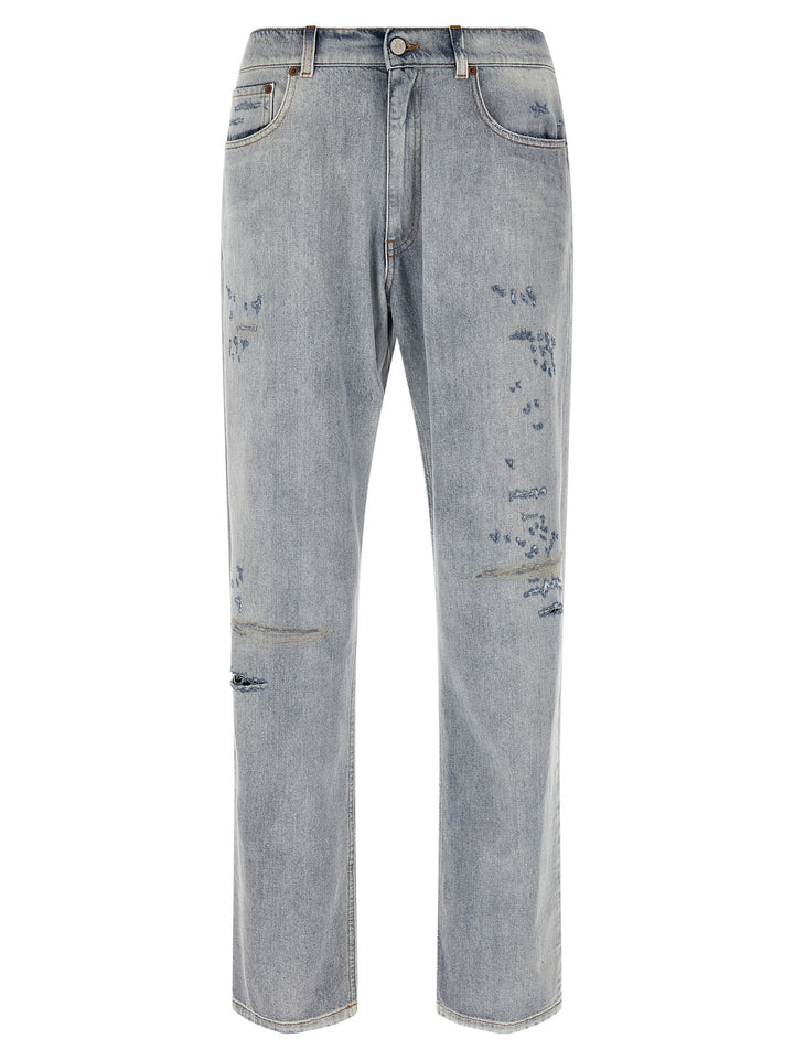 Mm6 Maison Margiela Used Effect Jeans - Celeste | 03fdd677ae6475977a111a2b78633a3c07f90f49