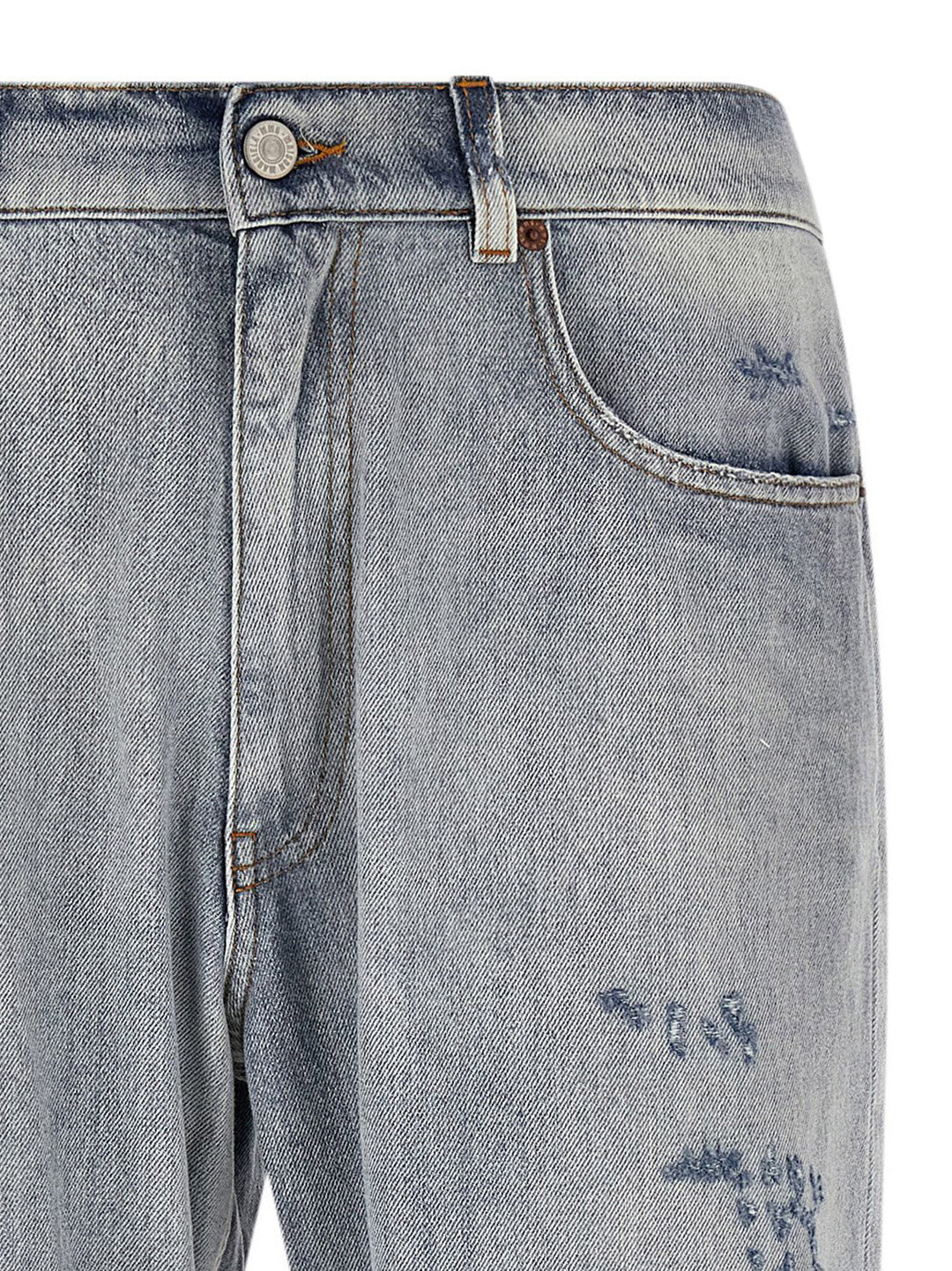 Mm6 Maison Margiela Used Effect Jeans - Celeste | a86fb2c7896b5f6adac2ff790515514362f3d9a2