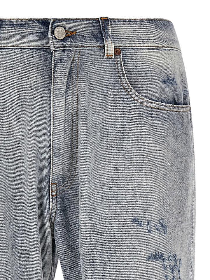 Mm6 Maison Margiela Used Effect Jeans - Celeste | a86fb2c7896b5f6adac2ff790515514362f3d9a2