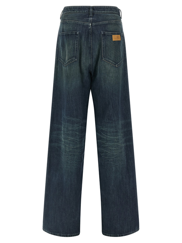 Mm6 Maison Margiela Numeric Signature Mm6 Jeans - Blu | f03c0a59d9f687aae9974499c2e2eb202218f9c9