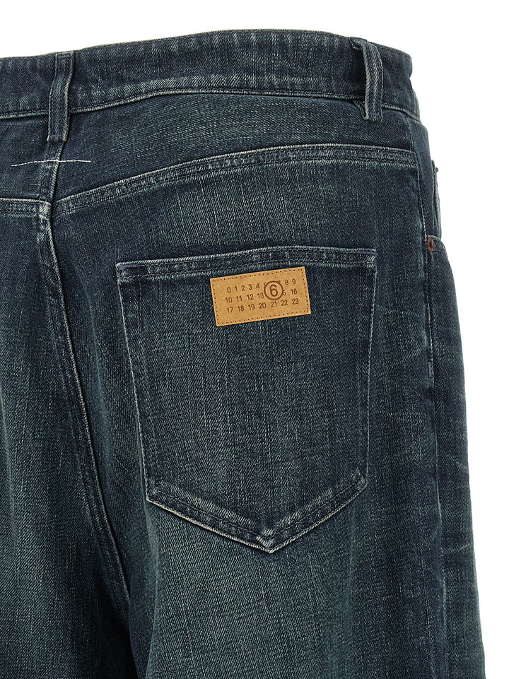 Mm6 Maison Margiela Numeric Signature Mm6 Jeans - Blu | 147c674a8c5b876c8127338246ce73b92f1ca83e