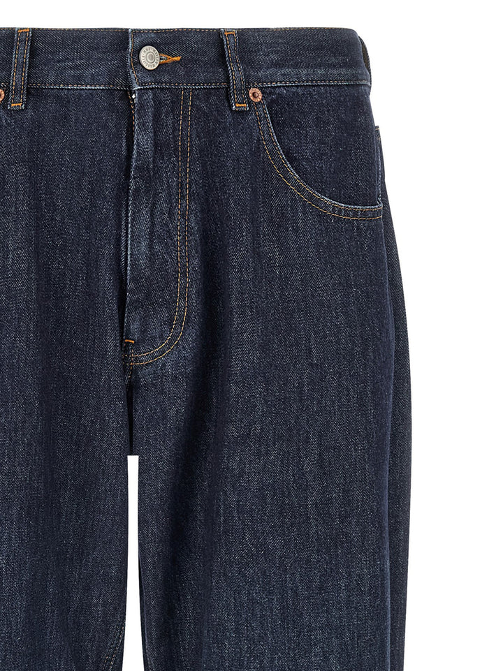 Mm6 Maison Margiela Patchwork Insert Jeans - Blu | 91b7ce389611feada2415d5c62b6a3b8c07b9044