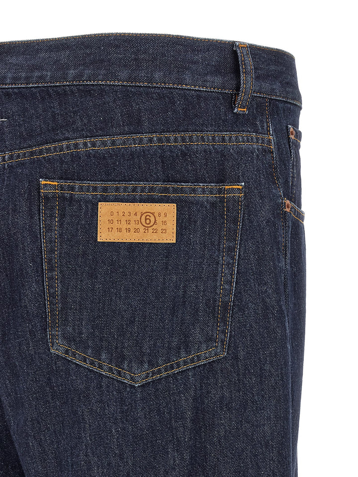 Mm6 Maison Margiela Patchwork Insert Jeans - Blu | 8b719bb91244ed66df99a6b891f2f0f04d3a2e3b